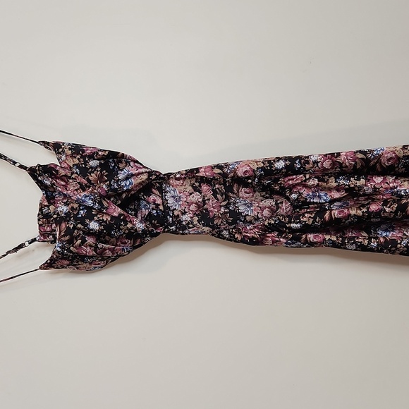 MARBLE Pink and Black Maxi Dress with Slit - Picture 6 of 7